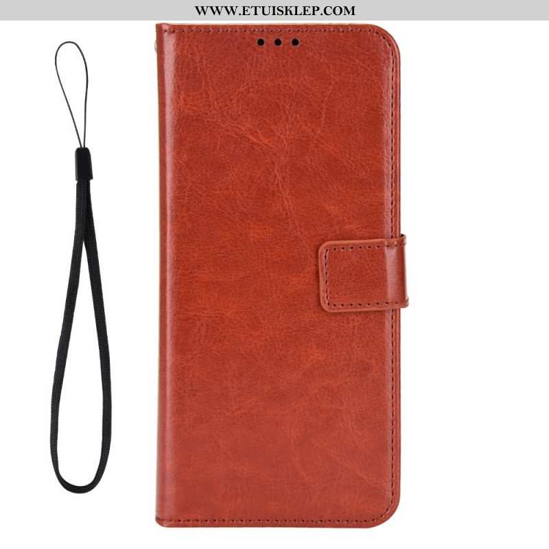 Etui Folio do Sony Xperia 10 IV Błyszcząca Sztuczna Skóra